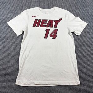 Nike Shirt Men's S Tyler Herro Miami Heat NBA White DR8383-104 14 Jersey Tee